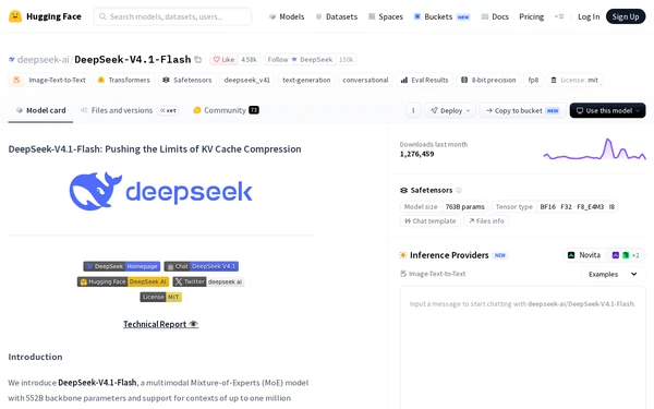 DeepSeek-V4.1-Flash：重磅开源 552B 超强多模态 MoE 模型（100万长上下文 / 显存暴降75%）