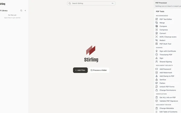 Stirling-PDF：零基础小白也能轻松玩转的现象级开源神器（#1 PDF Application on GitHub t）