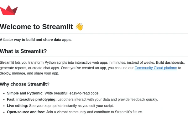 streamlit：零基础小白也能轻松玩转的现象级开源神器（Streamlit — A faster way to bu）