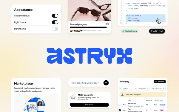 astryx：Meta 开源的 React 设计系统
