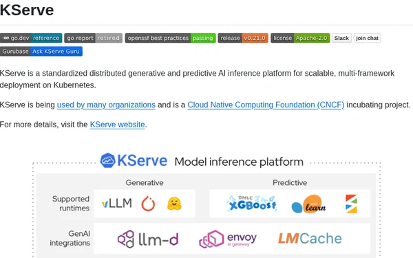 kserve：K8s 上的 AI 模型推理平台