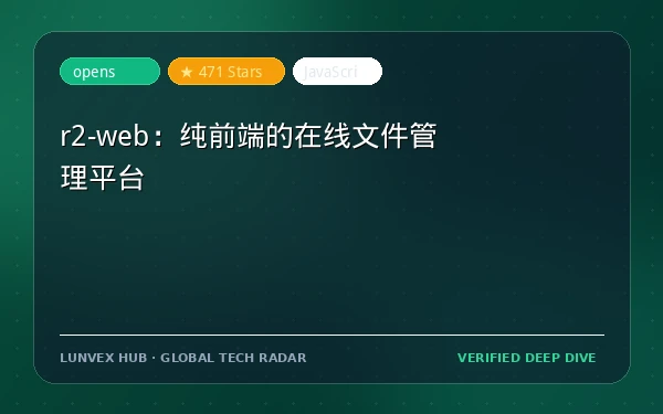 r2-web：纯前端的在线文件管理平台